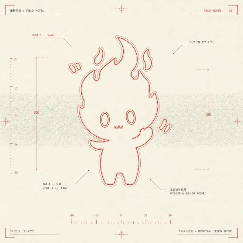 Pyros 火焰角色设定图